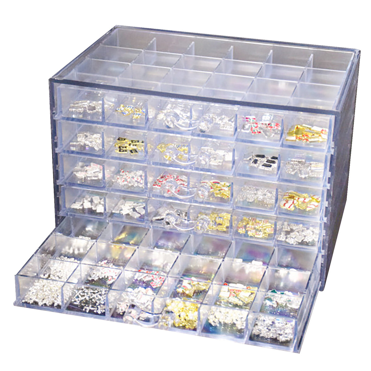 Acrylic Earring Jewelry Storage Box Organizer with 5 Drawers