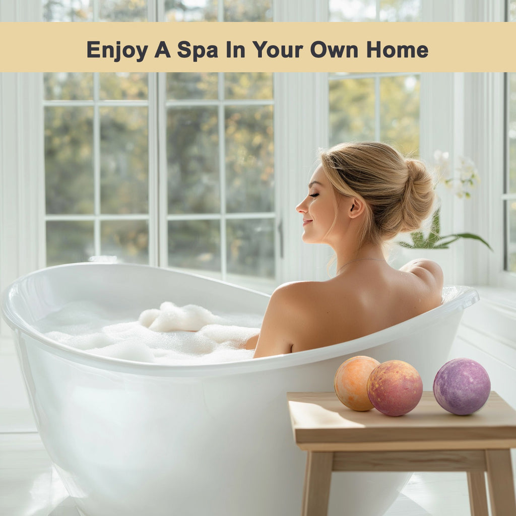 Flower Bath Bomb Gift Set - 12 Large Natural Bubble Bath Bombs with Essential Oils