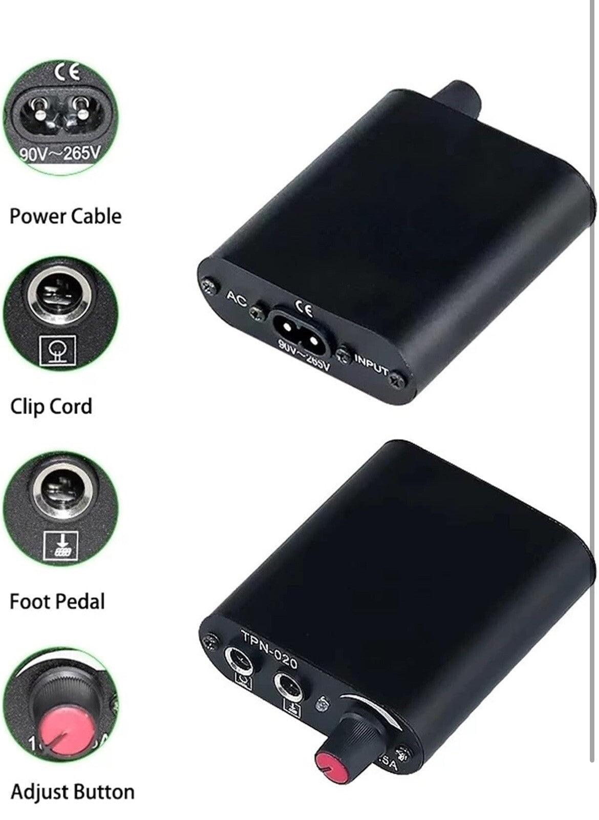Wireless Rotary Tattoo Kit Complete Set Pen Machine DC Power