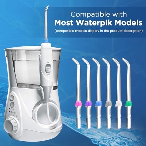 12PCS Water Flosser Replacement Tips Set - Compatible with Most Waterpik Models