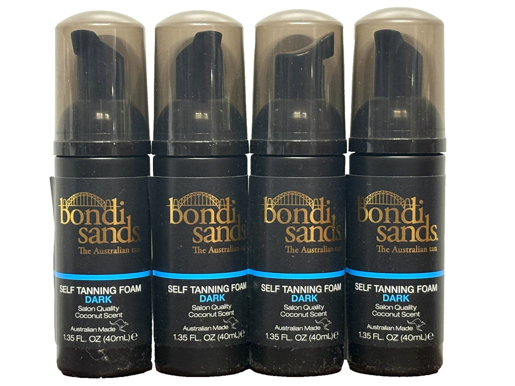 Self Tanning Foam Dark Set - Salon Quality Coconut Scent, 4 x 1.35oz
