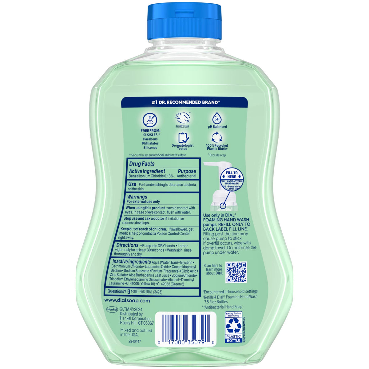 Antibacterial Foaming Hand Soap Refill Fresh Pear 30 fl oz - Gentle & Eco-Friendly