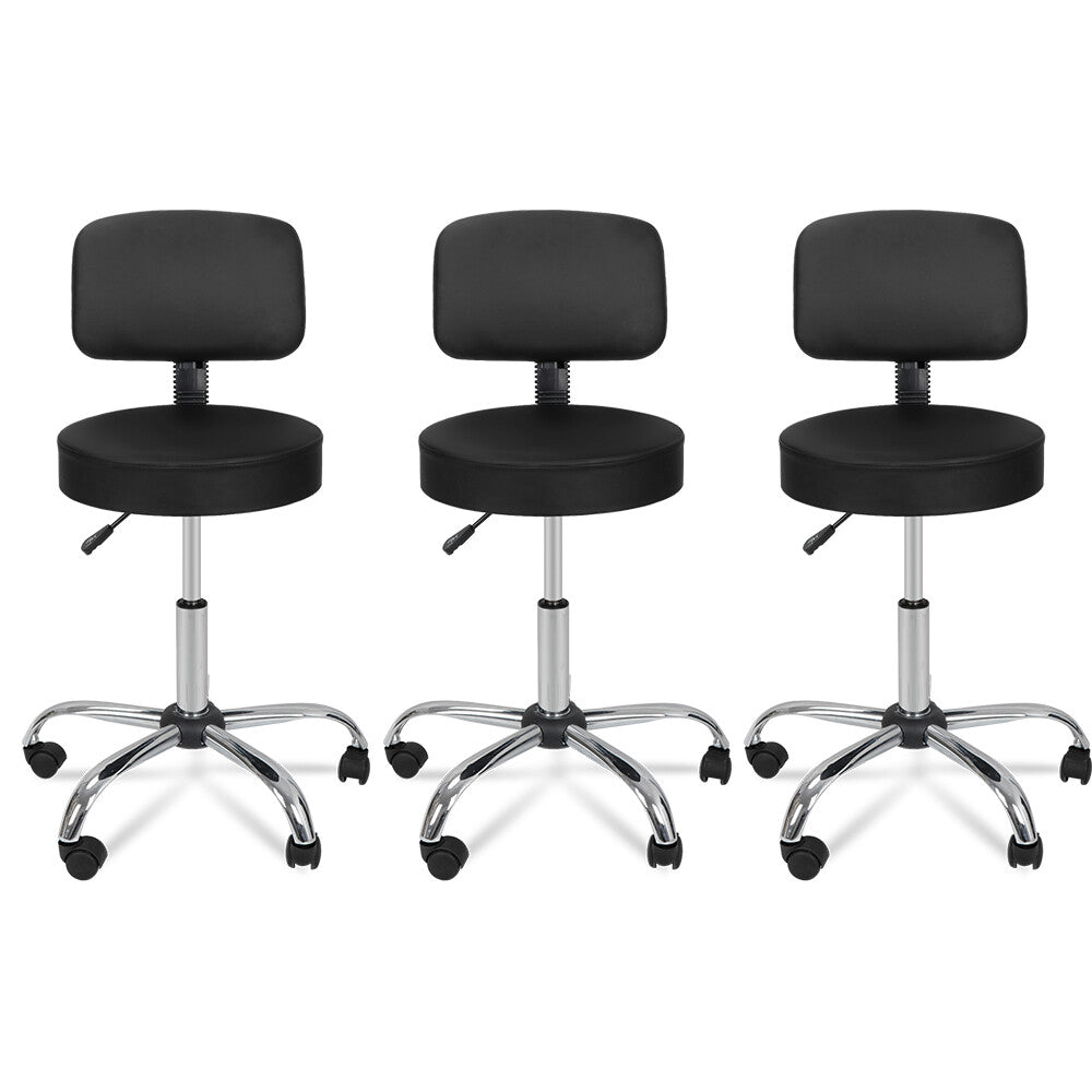 Adjustable Spa Salon Stool Chair with Backrest and Hydraulic Height