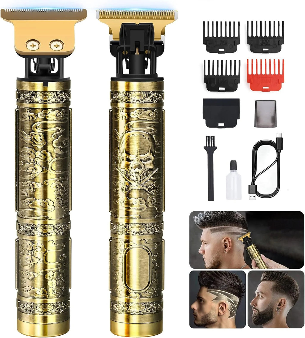 Cordless Rechargeable Hair & Beard Trimmer for Men - Professional Grooming Kit