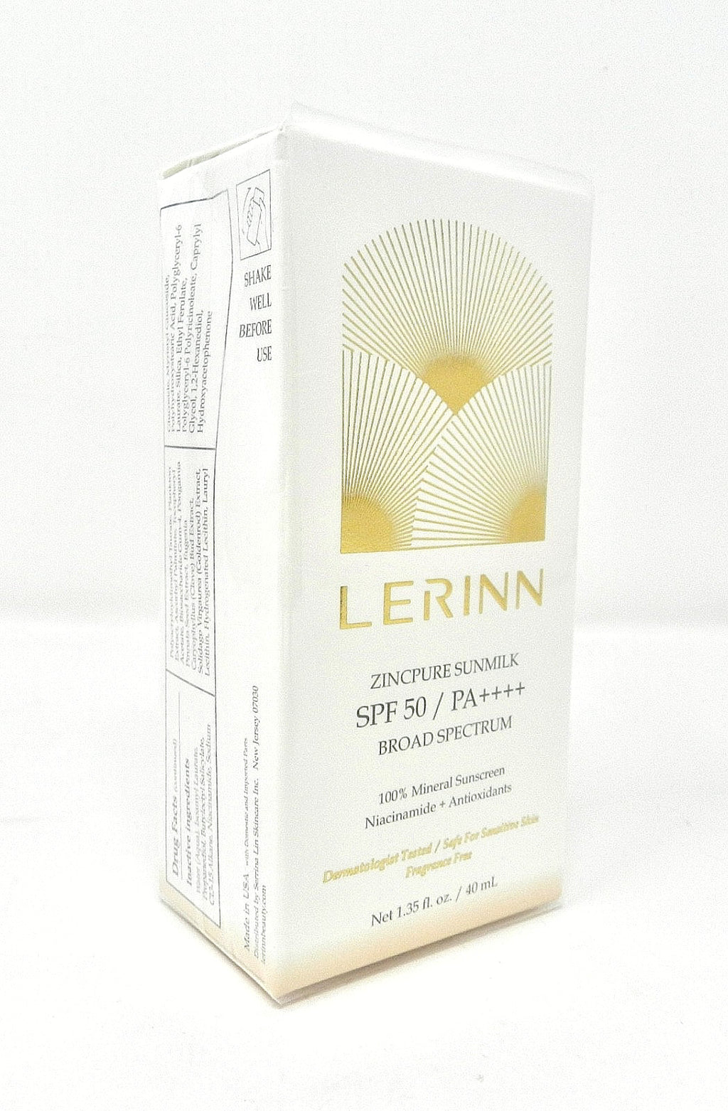 Mineral Sunscreen SPF 50 PA++++ Broad Spectrum Sun Milk for Sensitive Skin 40mL