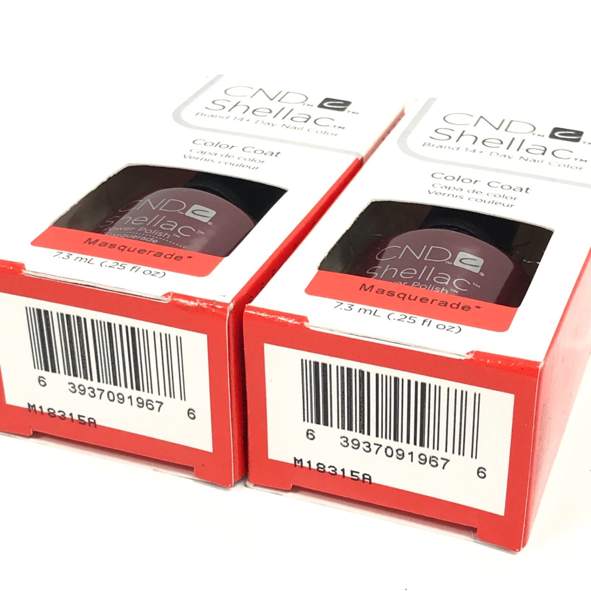 CND Shellac UV Gel Nail Polish Set - 2 Bottles, 0.25oz, Multiple Colors