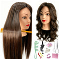 Mannequin Head for Cosmetology Practice 28-Inch Synthetic Hair Styling