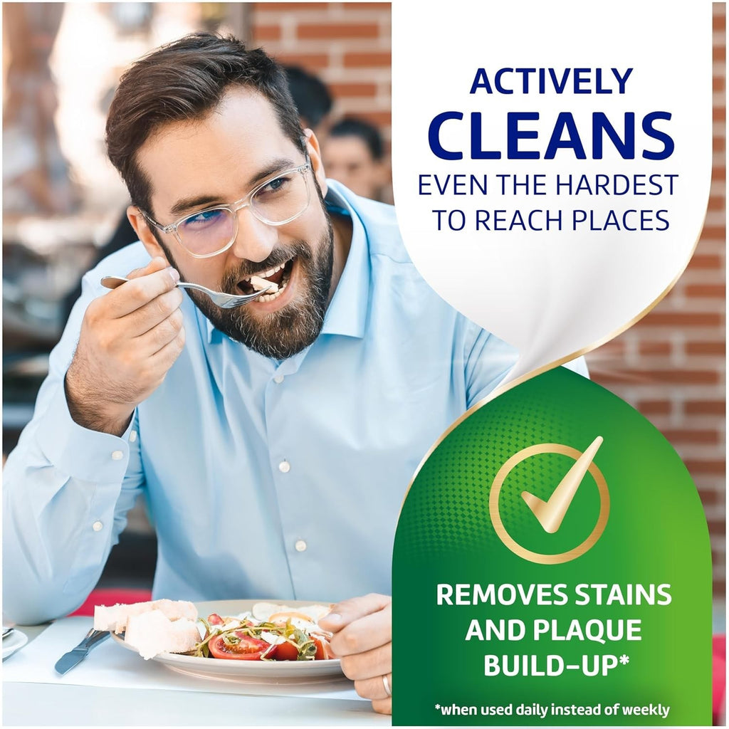 Dental Appliance Cleaner Tablets - Antibacterial, Odor-Removing, 60 Count