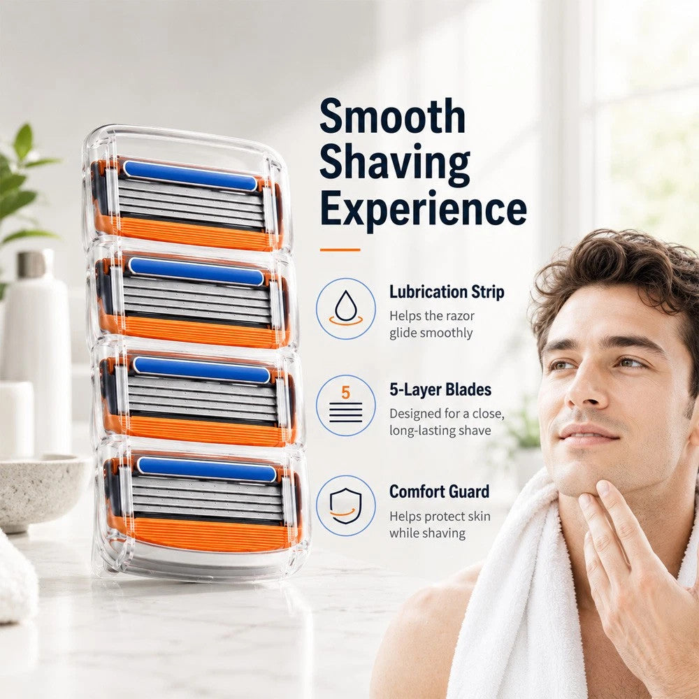 16-Pack Razor Blade Refills for Gillette Fusion 5 ProGlide - Stainless Steel