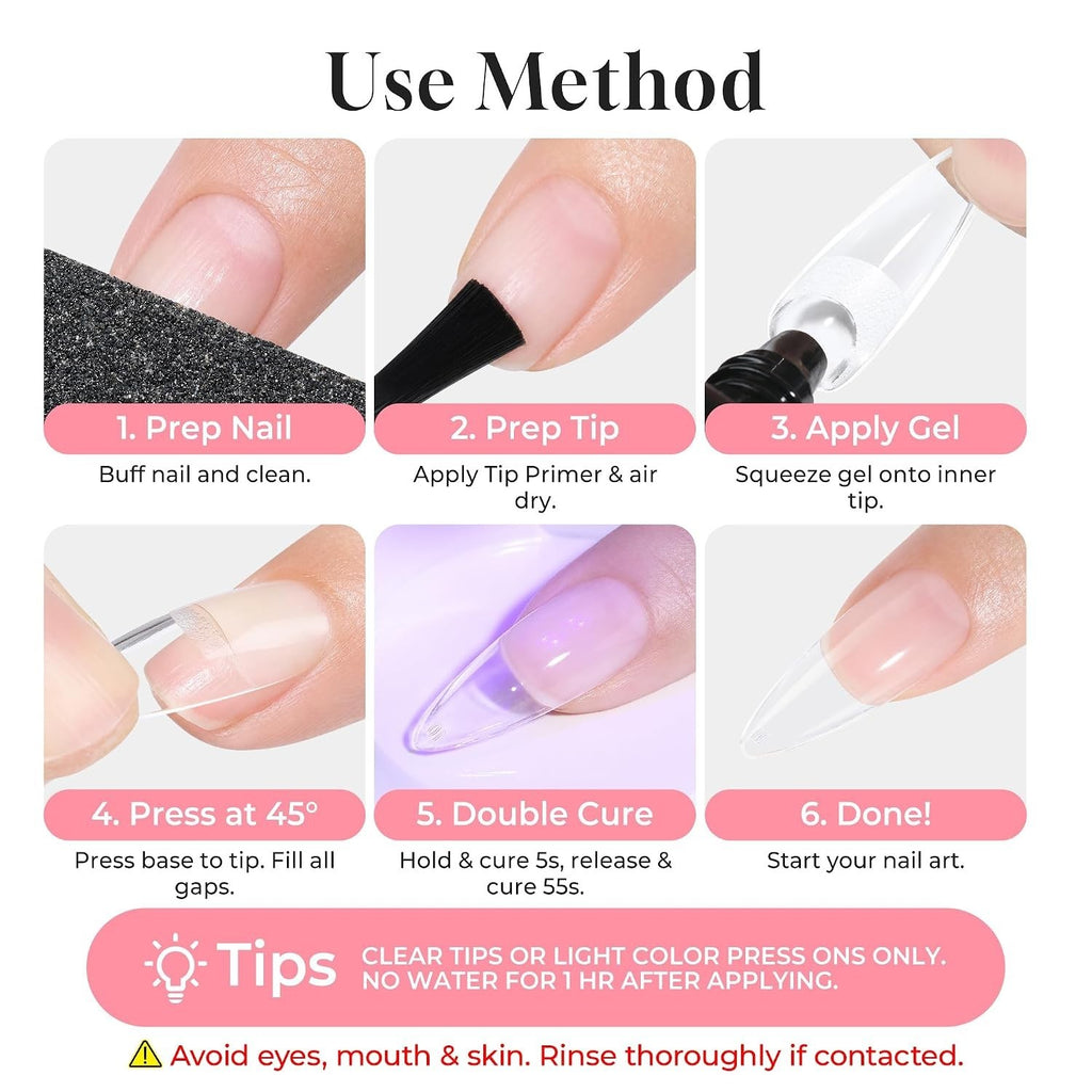 Nail Tip Glue - Long-Lasting Rapid Cure Nail Adhesive 15g