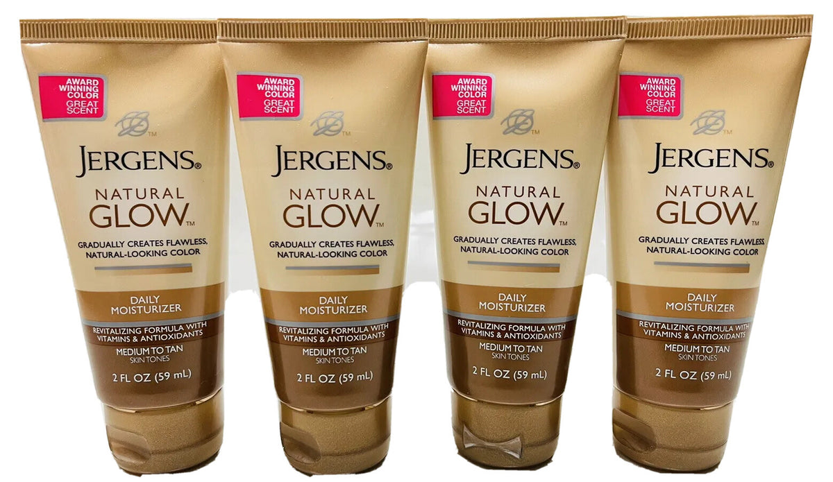 Travel Size Jergens Natural Glow Gradual Tan Medium Tan 2oz - Pack of 4