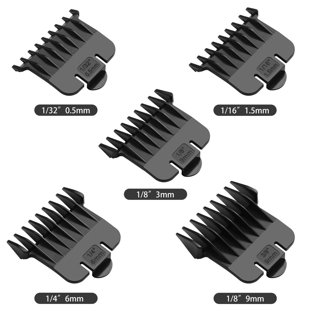 Replacement Trimmer Guard Set for Andis T Outliner - 5 Pack