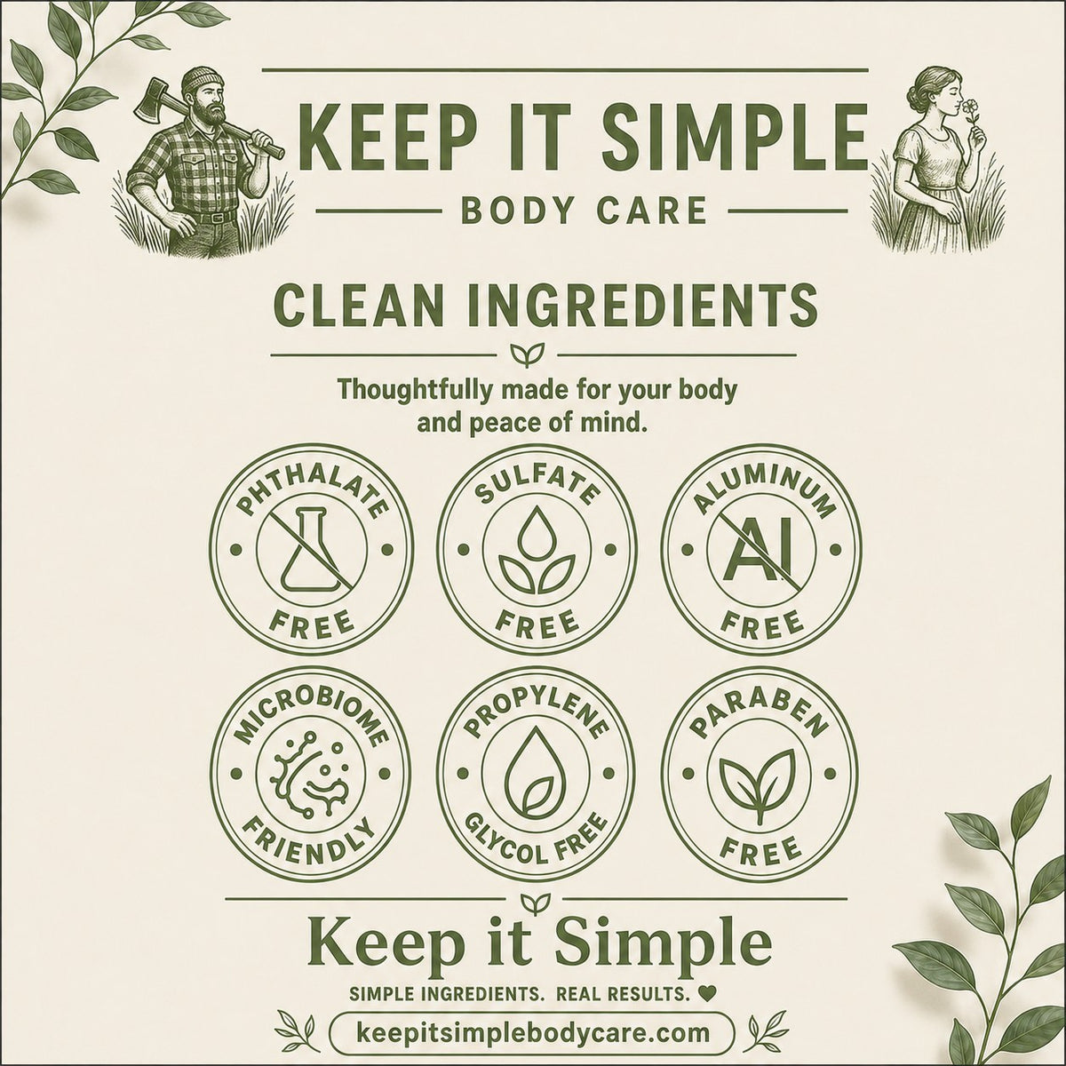 Natural Deodorant Stick - Aluminum & Baking Soda Free Odor Control for Men