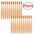 20Pcs Bamboo Toothbrush Set Organic Natural Soft Medium BPA-Free Eco-Friendly