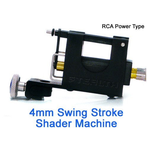 StealthLITE 4mm Shader Rotary Tattoo Machine — RCA Connection, Lightweight
