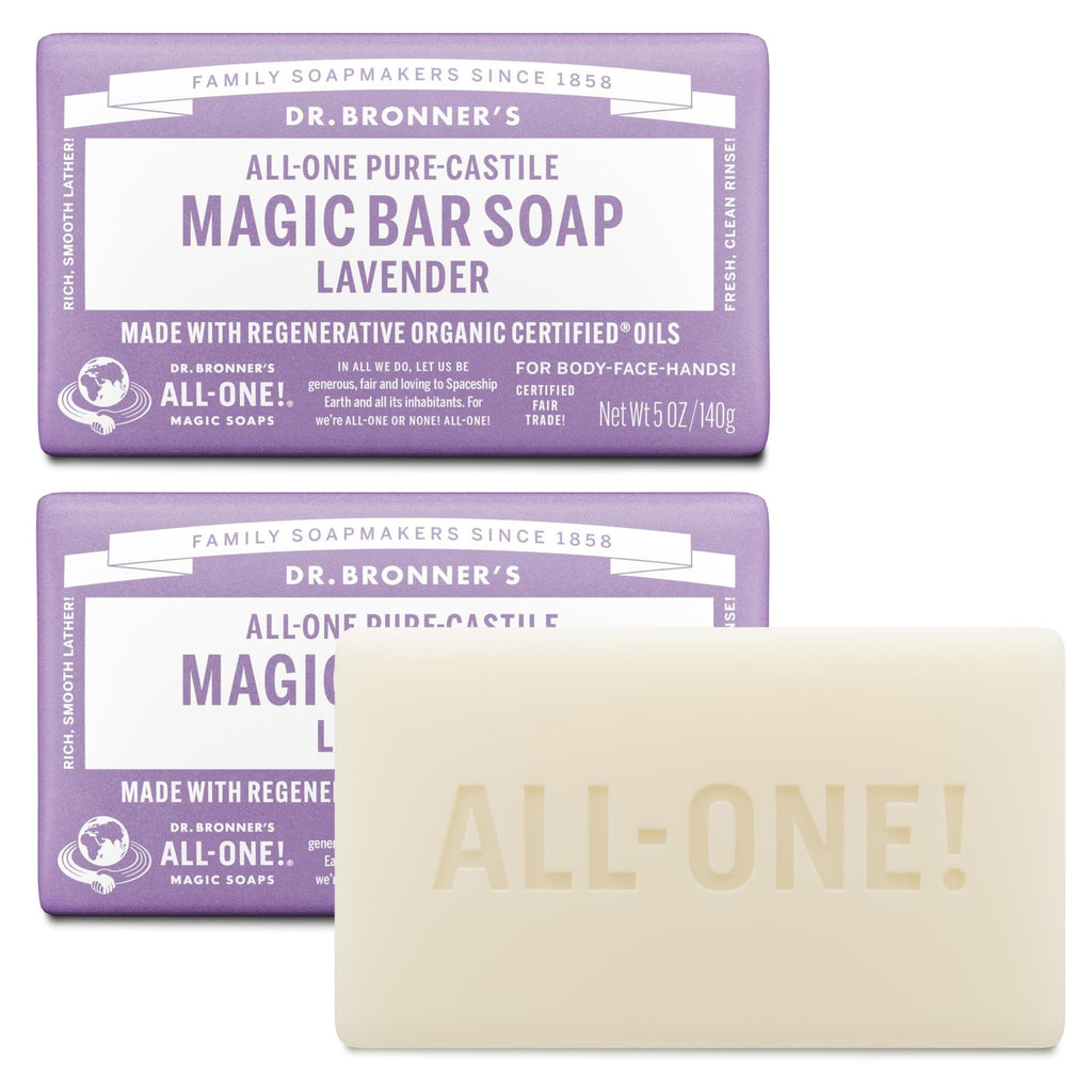 Lavender Bar Soap 5oz - 2 Pack Vegan & Sensitive Skin Friendly