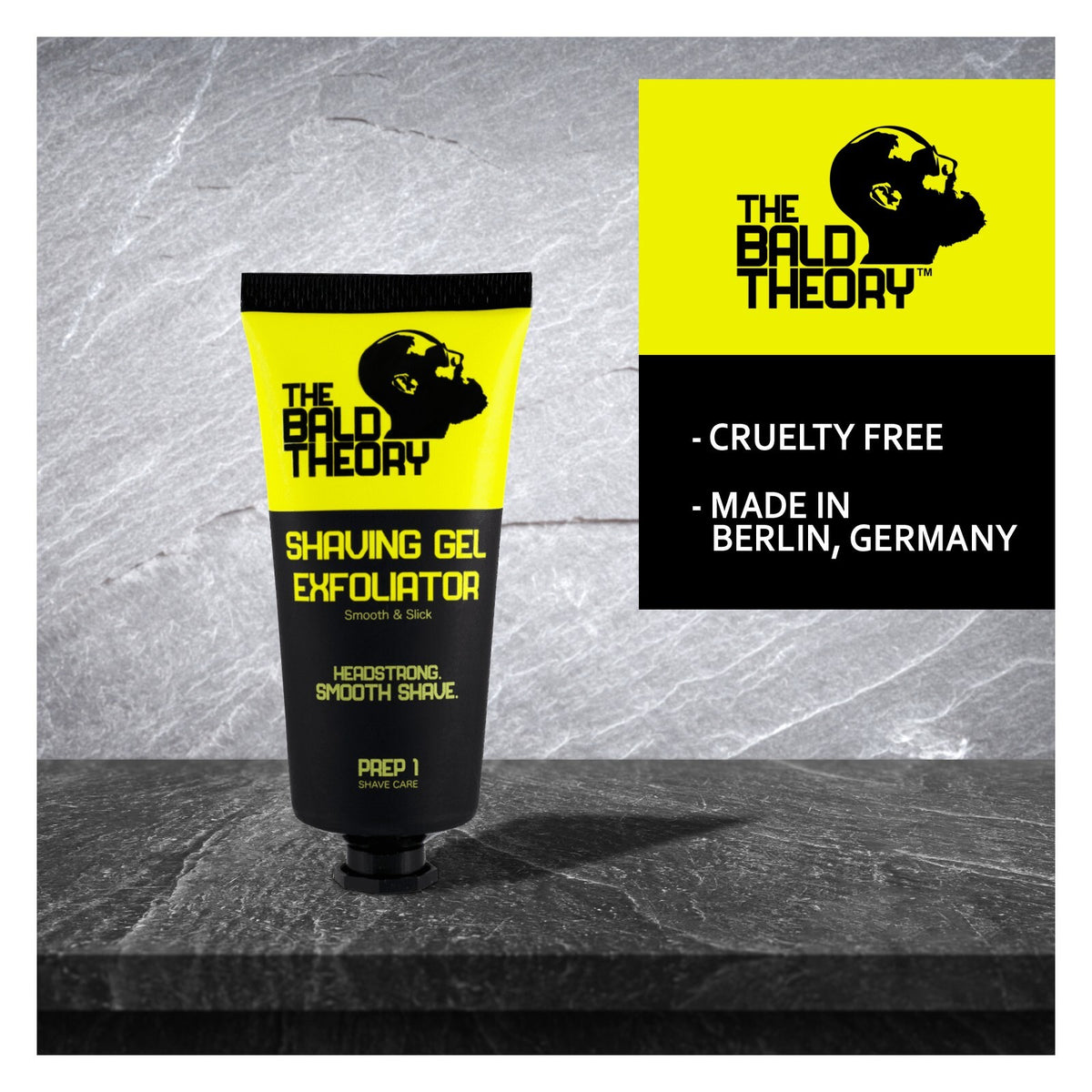 Shaving Gel Exfoliator & Aftershave Relief Balm for Bald Scalps - Hydrating & Soothing