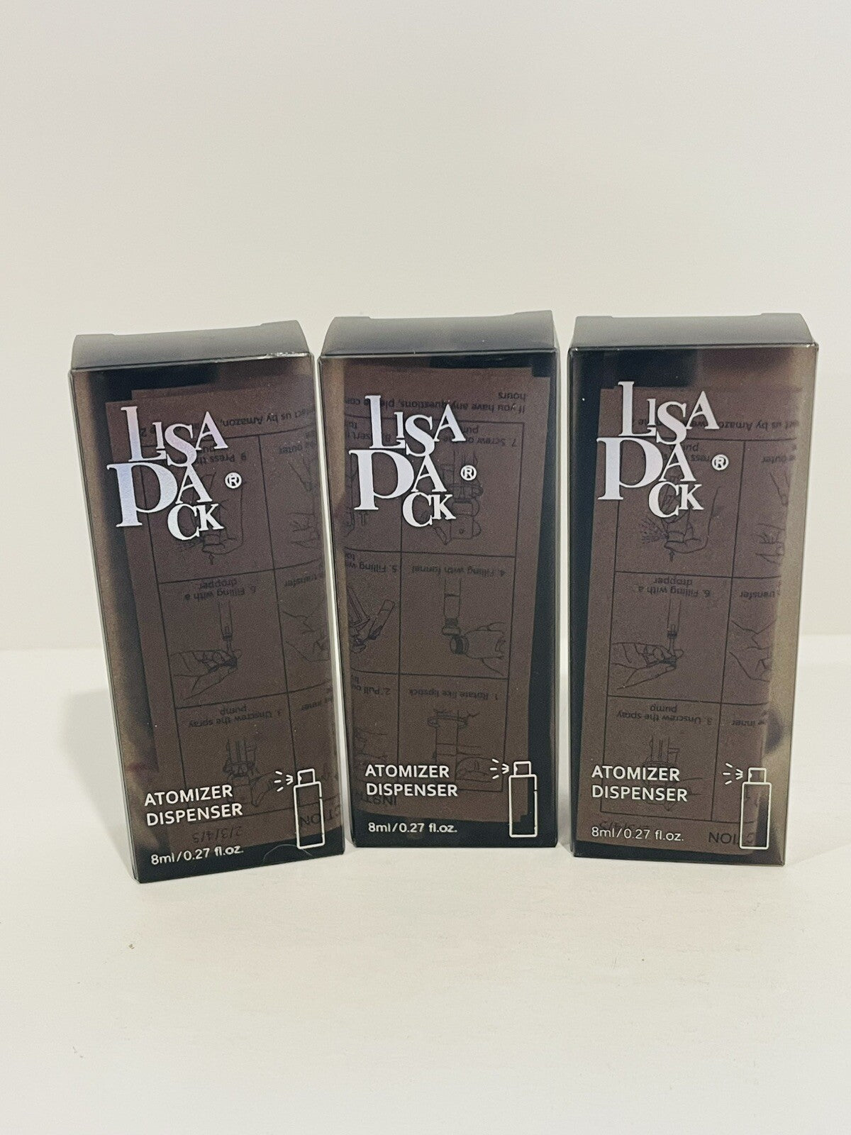 Travel Perfume Spray Bottle 8ML Set - Empty Cologne Dispenser for On-the-Go
