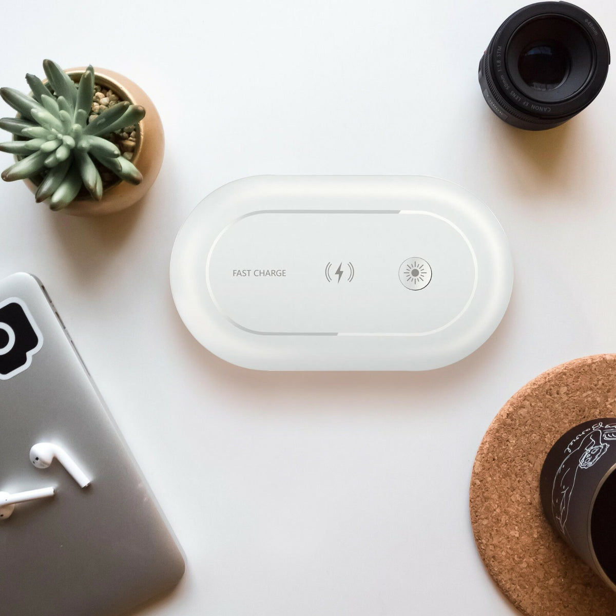 UV Ozone Sterilizer Wireless Charger Box for Cell Phones - Disinfection Case