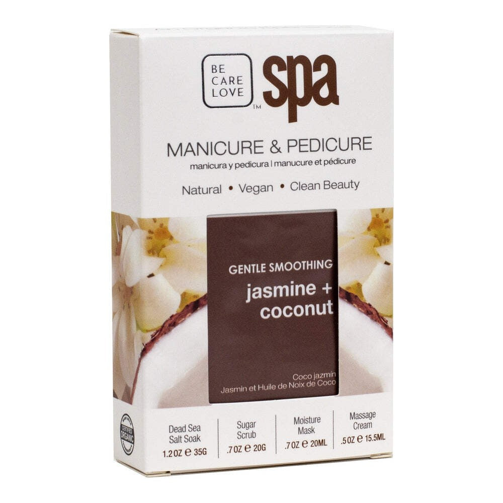 Organic Spa 4-Step Manicure Pedicure Body Treatment Set - Jasmine Coconut, 50 Boxes