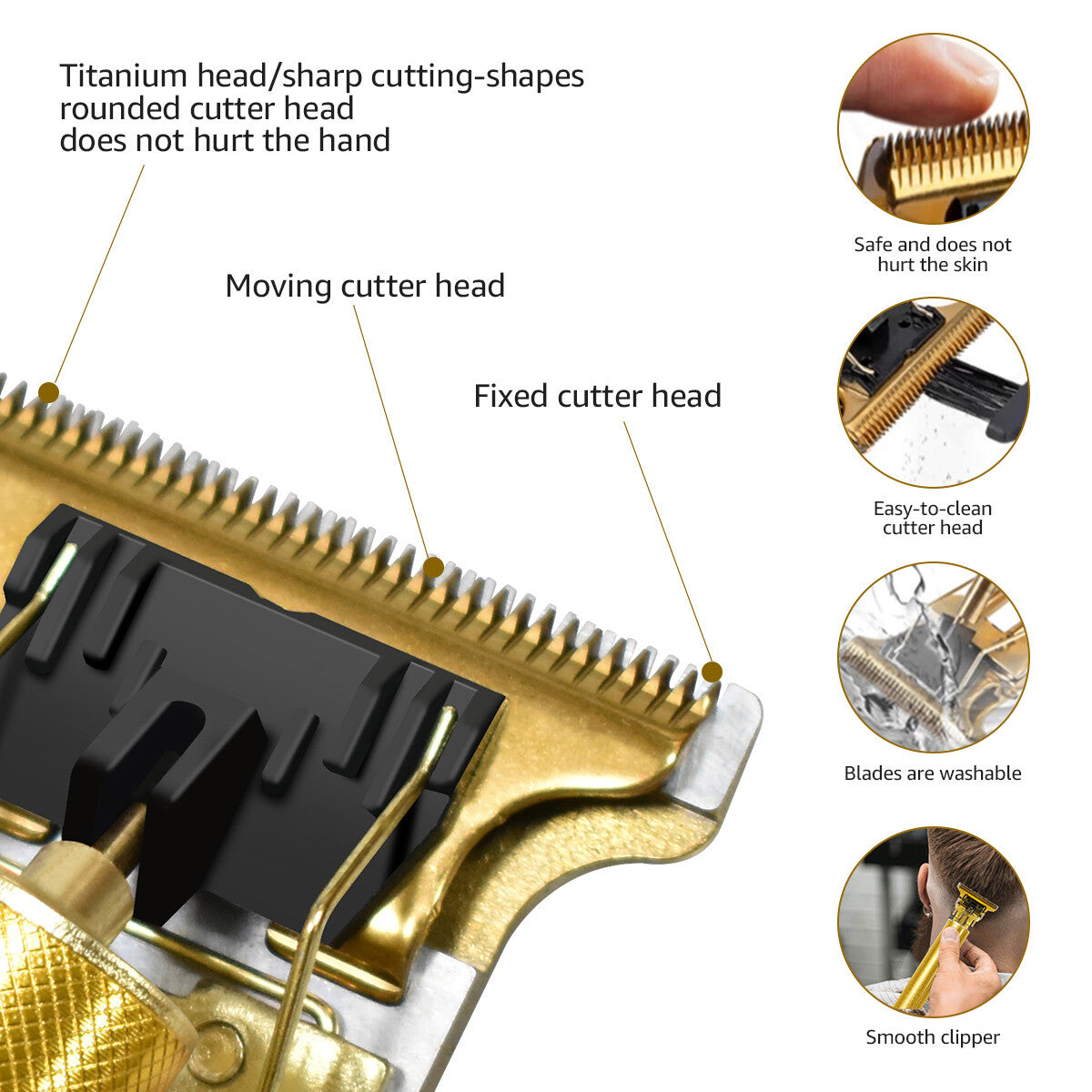 Cordless Professional Hair Clippers & Beard Trimmer for Men & Women