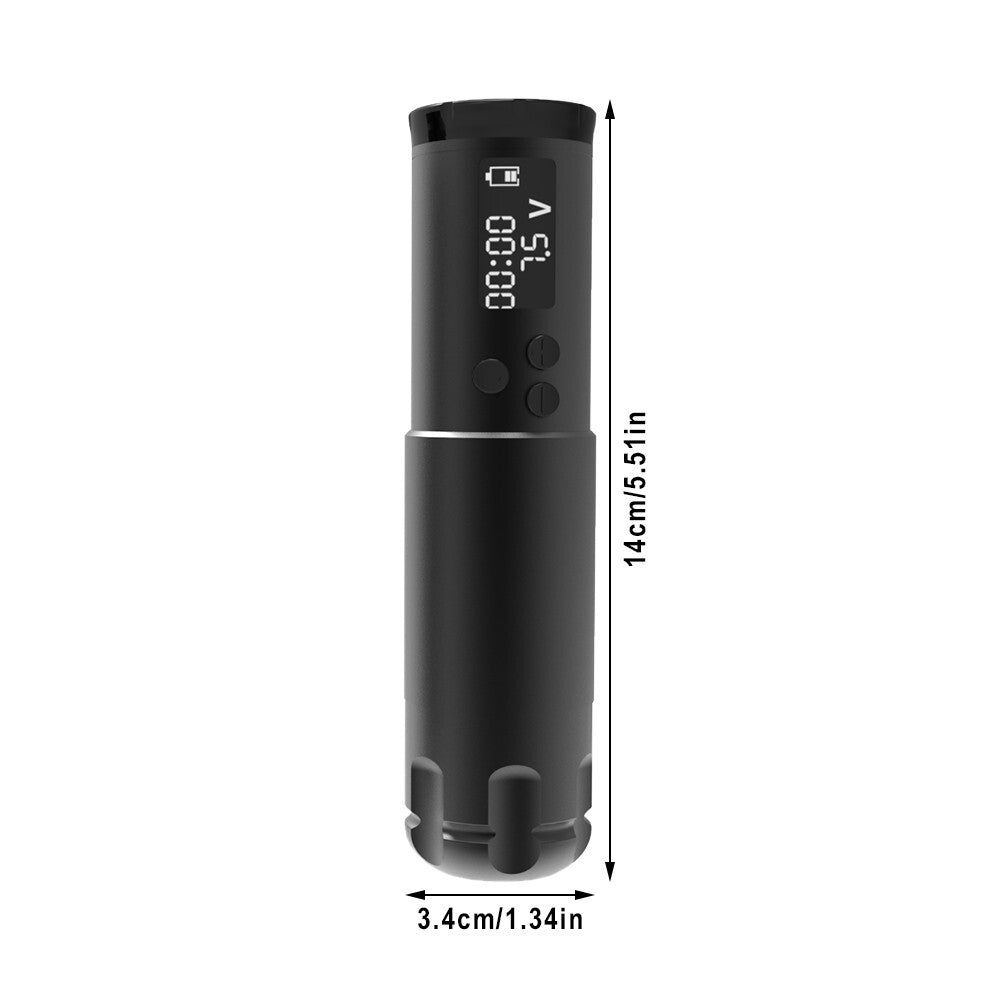 Wireless Rotary Tattoo Pen Kit with 20 Cartridges, 1300mAh Battery