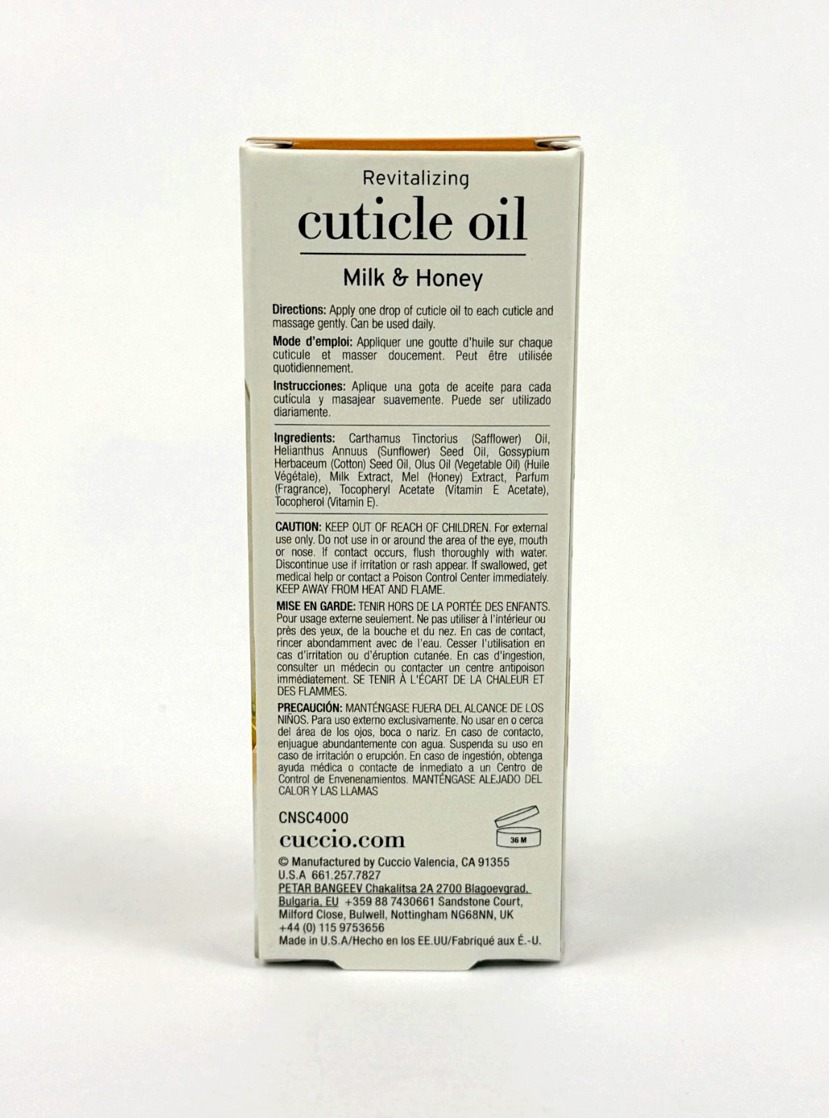 Revitalizing Cuticle Oil with Rollerball - Hydrating Nail & Cuticle Care, Milk & Honey, 10ml