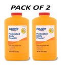 Medicated Unscented Body Powder - 10 oz Pack of 2 for Skin Comfort