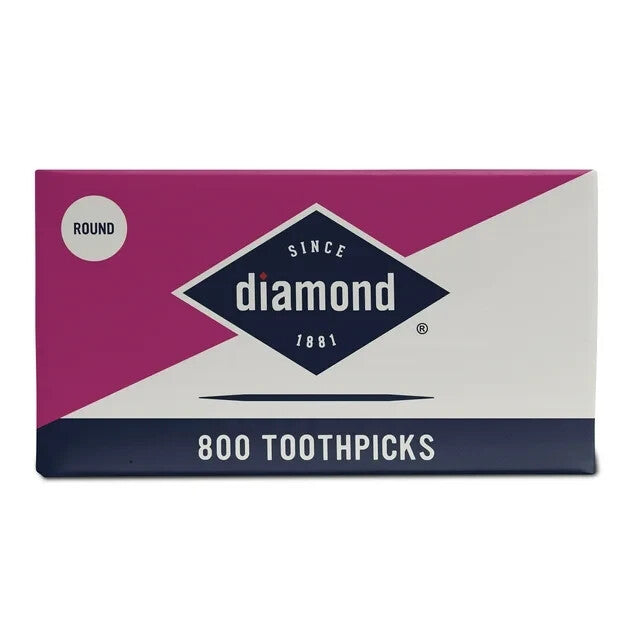 Diamond Flat Toothpicks 750 Count - Multipurpose Household & Baking Tool
