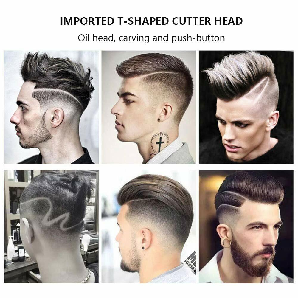 Men's Hair Clipper Kit with LCD Display, 4 Guide Combs, USB Charging