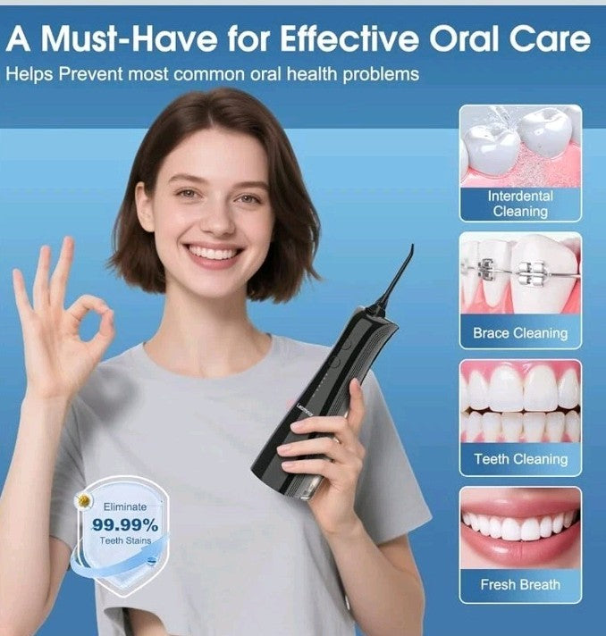 Cordless Water Flosser - 5 Modes Portable Oral Irrigator for Deep Dental Cleaning