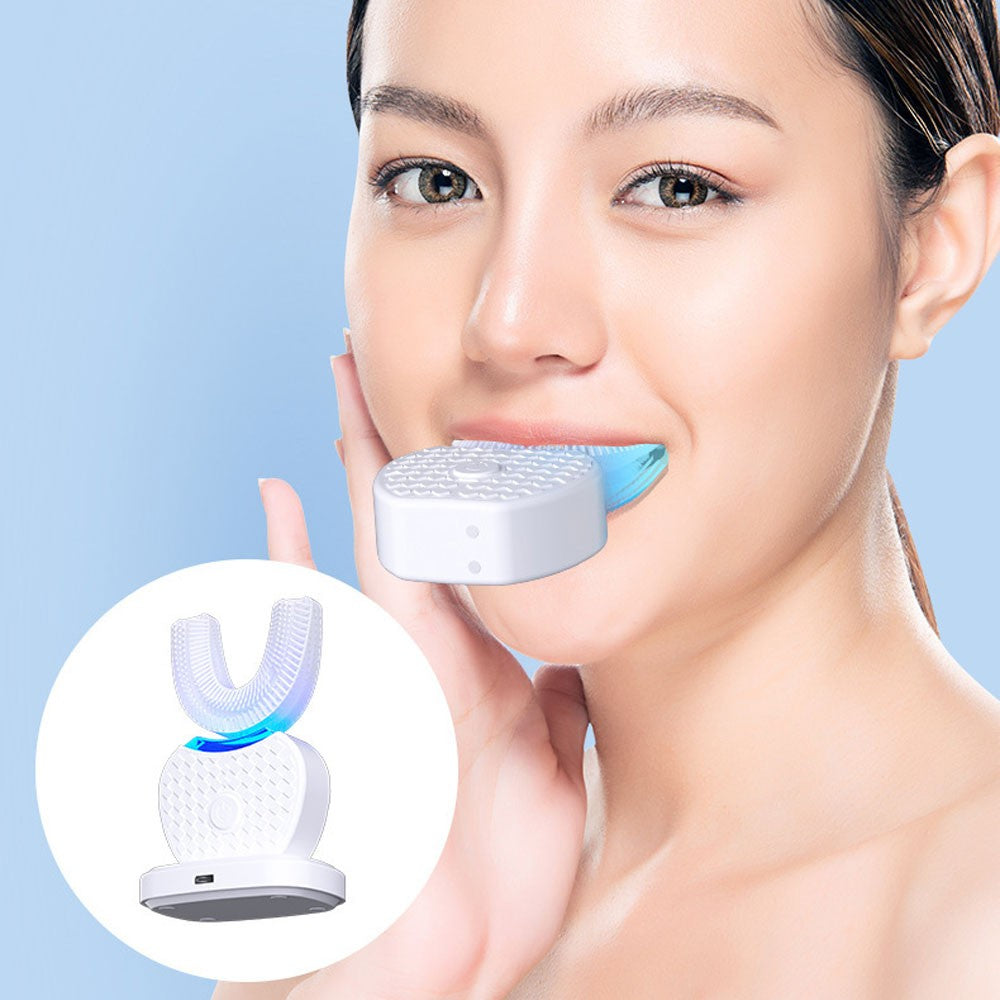 360° U-Shaped Sonic Electric Toothbrush with Blue Light for Adults