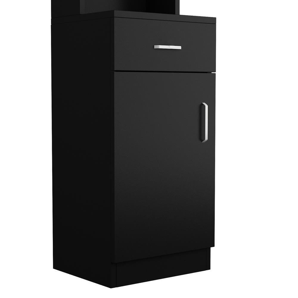 Density Board Wall Mount Salon Storage Cabinet with Shelves & Drawer