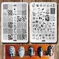 Nail Art Stamping Plates Kit with 2 Large Plates for Creative Nail Designs