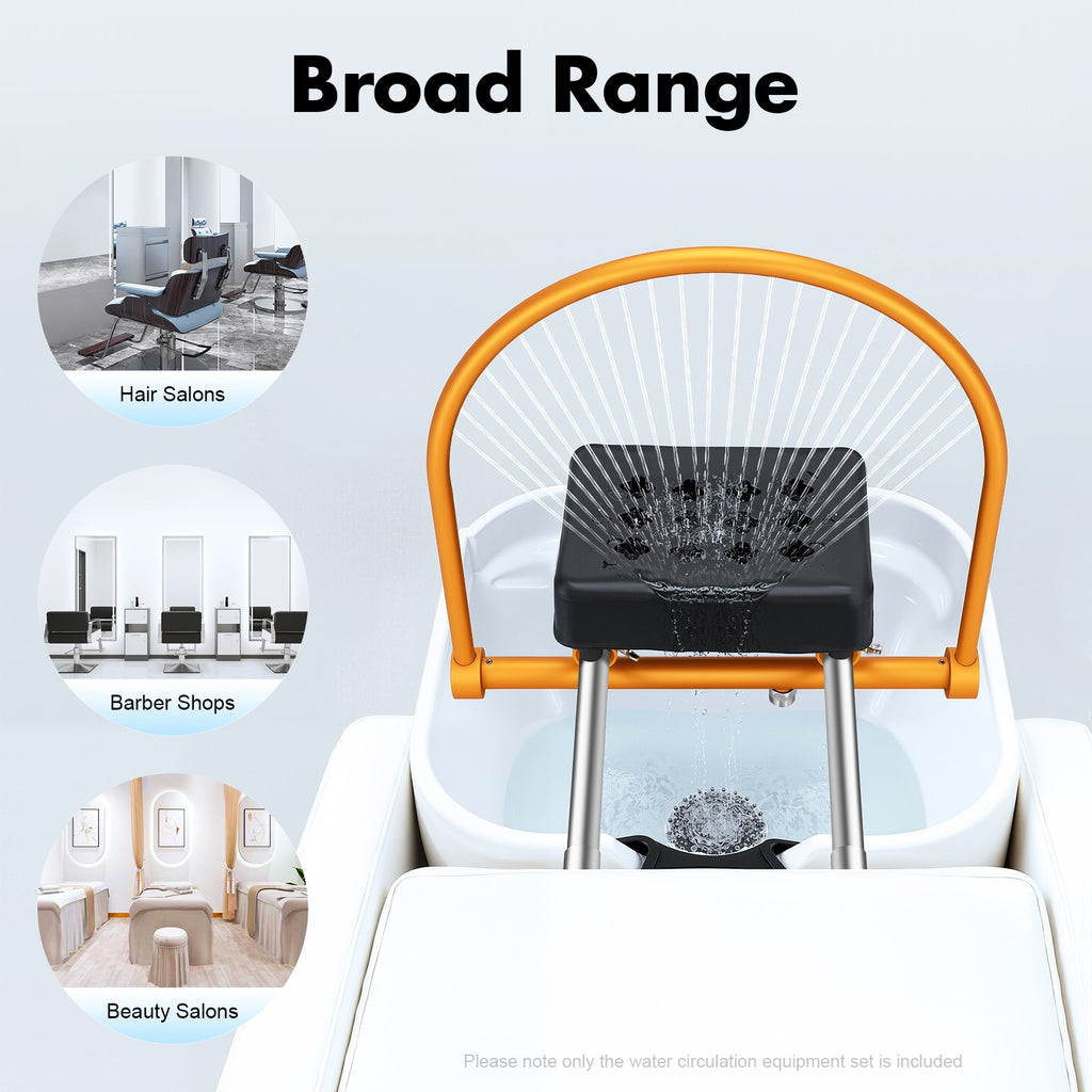 Hair Washing Bed Water Circulation Equipment Rack Kit with Silicone Pillow