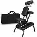 Portable Folding Massage Chair with PU Leather Padding Black