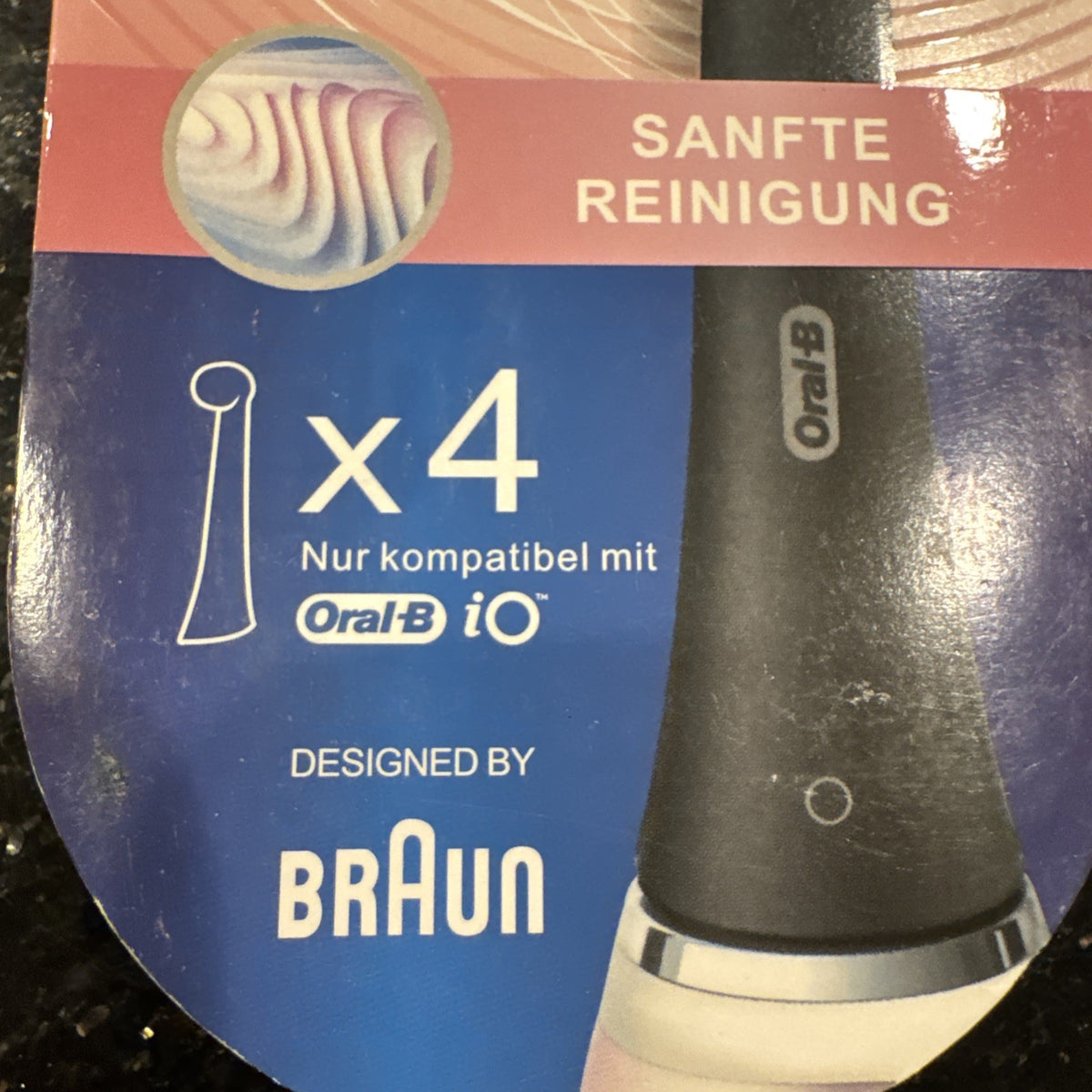 4 Pack Oral-B iO Replacement Toothbrush Heads Gentle Care New