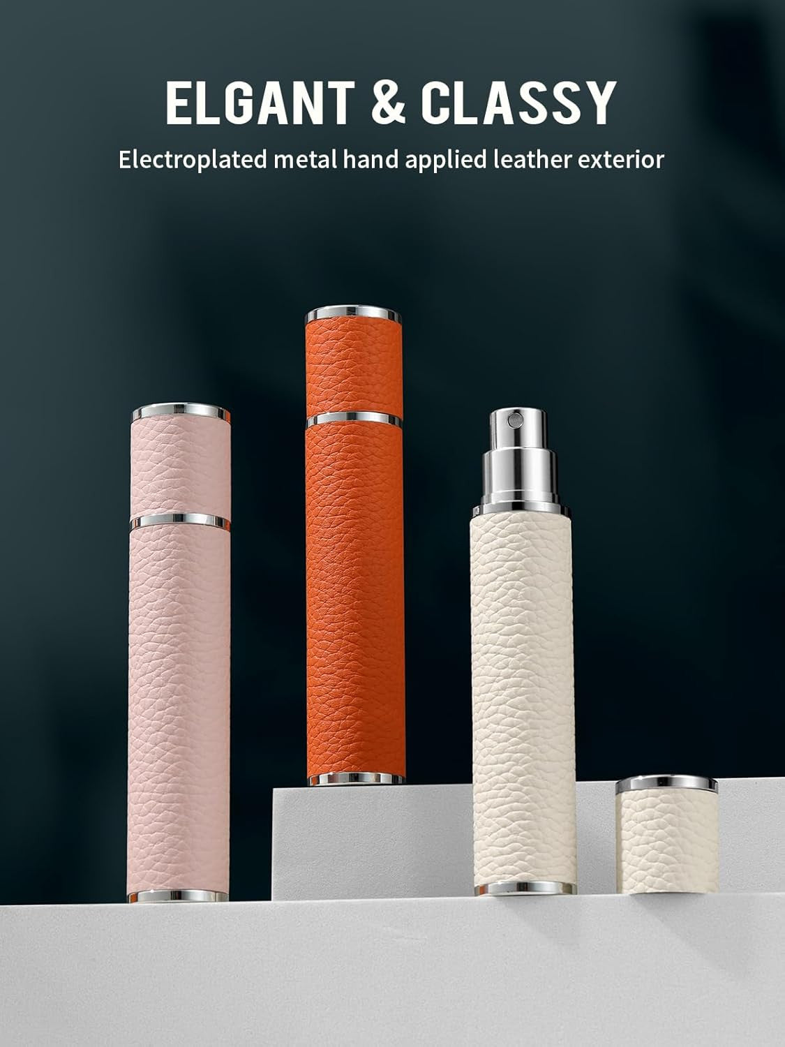 Genuine Leather Travel Perfume Atomizer 10ML Refillable Spray Bottle