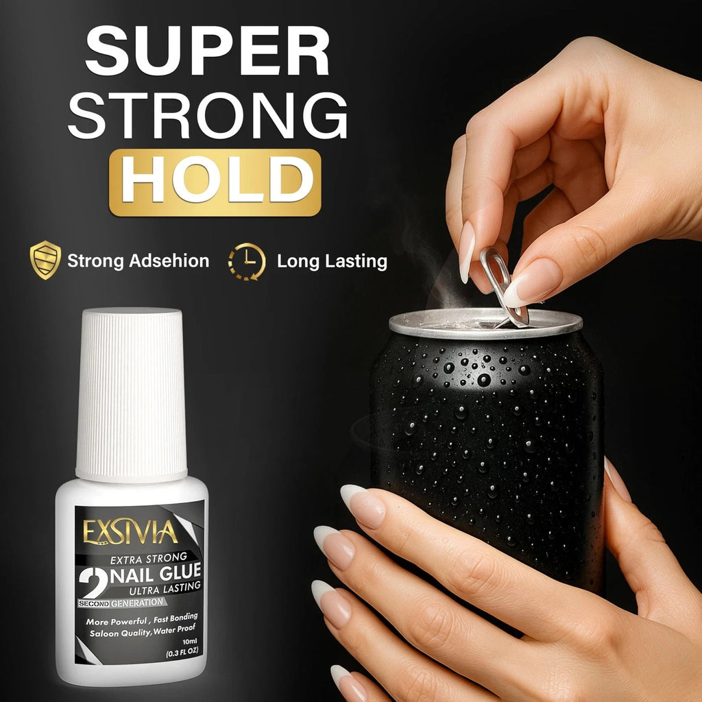 Super Strong Nail Glue for Press-On & Acrylic Nails 10ml - Waterproof & Fast Dry