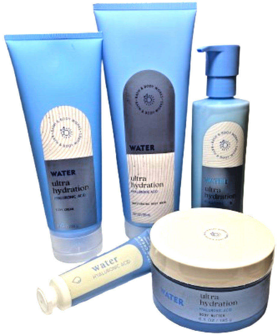 Hydrating Bath & Body Set with Hyaluronic Acid - 5 Piece Spa Collection