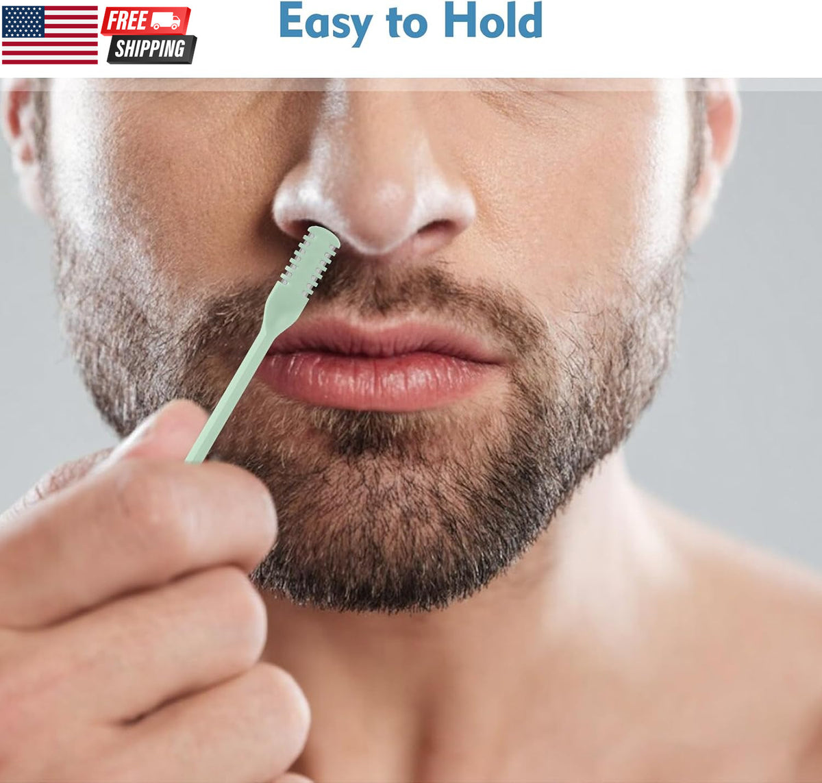 Nasal Hair Trimmer 5-Piece 2-in-1 Nose Hair Cutter with Double Sided Blades