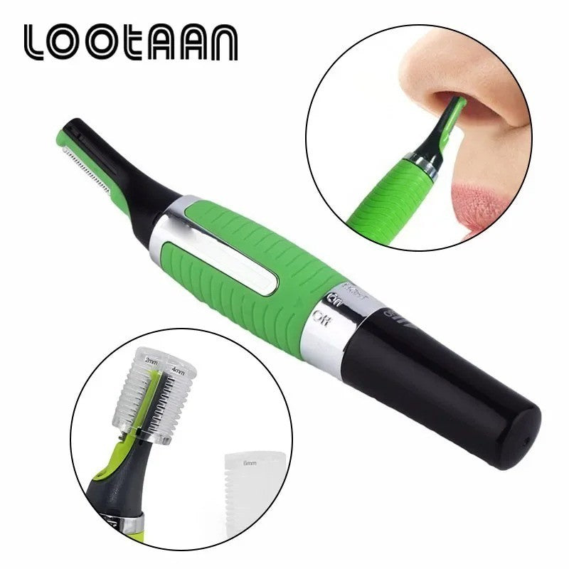 Men Nose Ear Face Neck Eyebrow Hair Mustache Beard Trimmer & Shaver