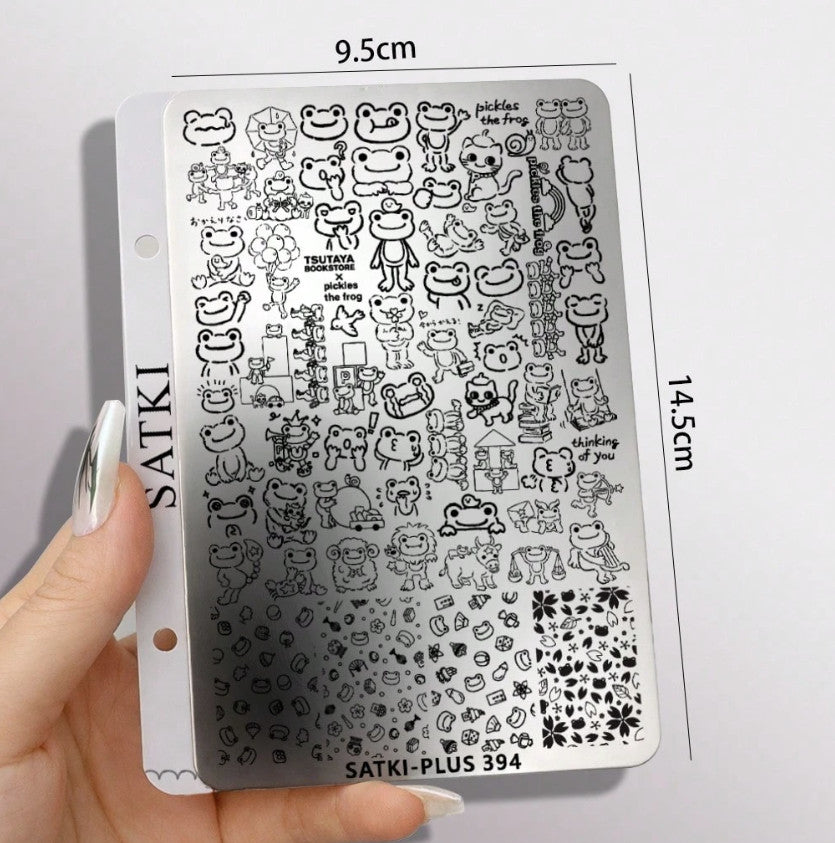 Nail Stamping Plate Frogs Design - DIY Nail Art Tool for Manicure