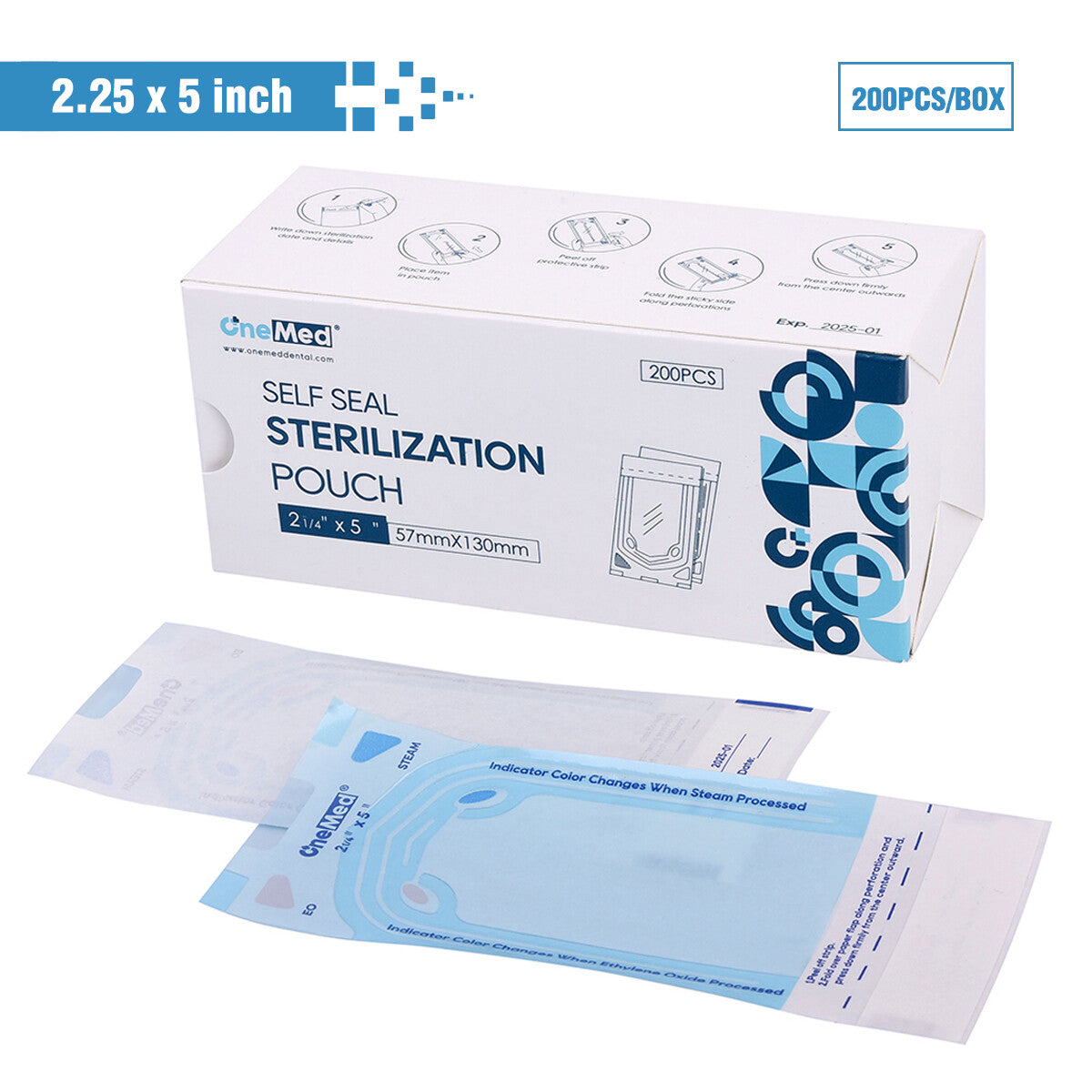 Dental Self Seal Sterilization Pouches Autoclave Bags - Multiple Sizes