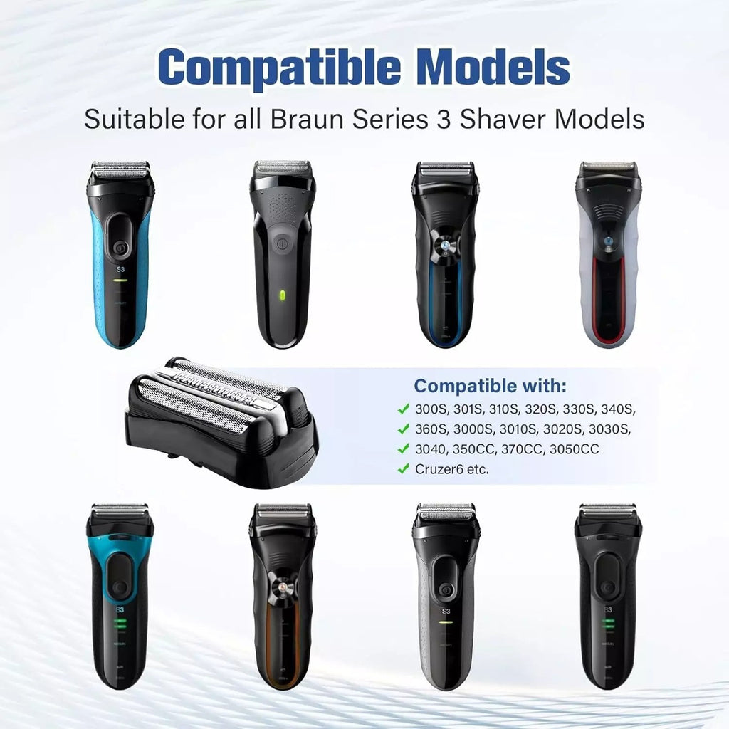 Replacement Shaver Foil Head for Braun 3 Series 32B Razor - Durable & Closer Shave