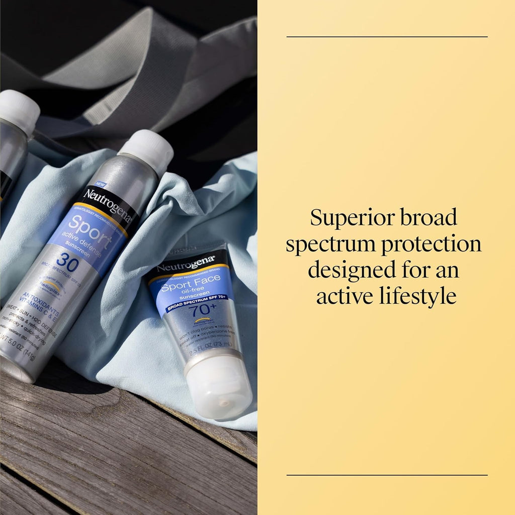 SPF 70+ Sport Sunscreen Lotion Water-Resistant Non-Greasy Hydrating UVAUVB Protection