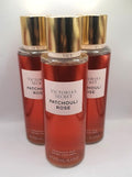 Victoria's Secret Patchouli Rose Body Mist Set - Floral Fragrance 8.4 Fl Oz x3