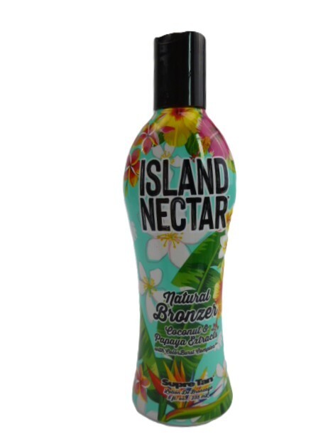 Natural Bronzer Tanning Lotion 8 oz with Coconut & Papaya - Island Nectar