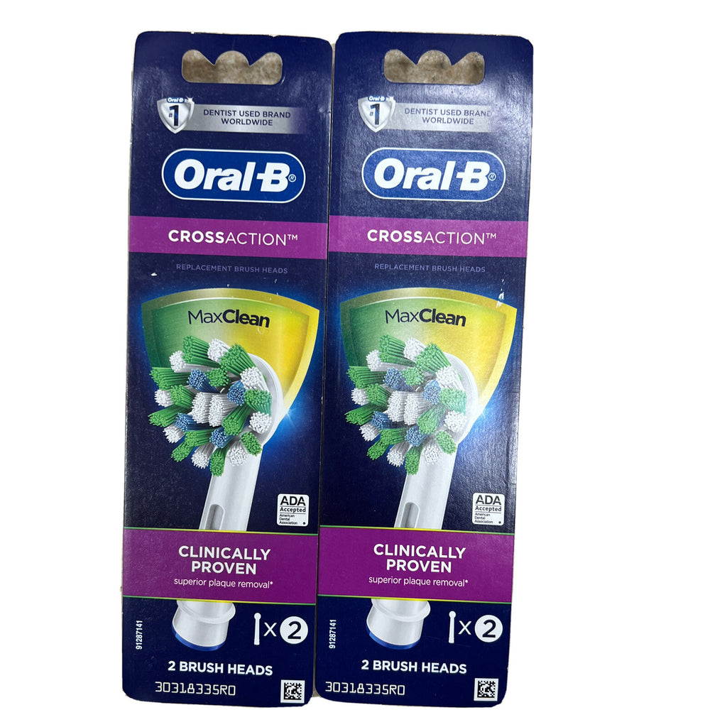 4-Pack Electric Toothbrush Replacement Heads for CrossAction Oral-B