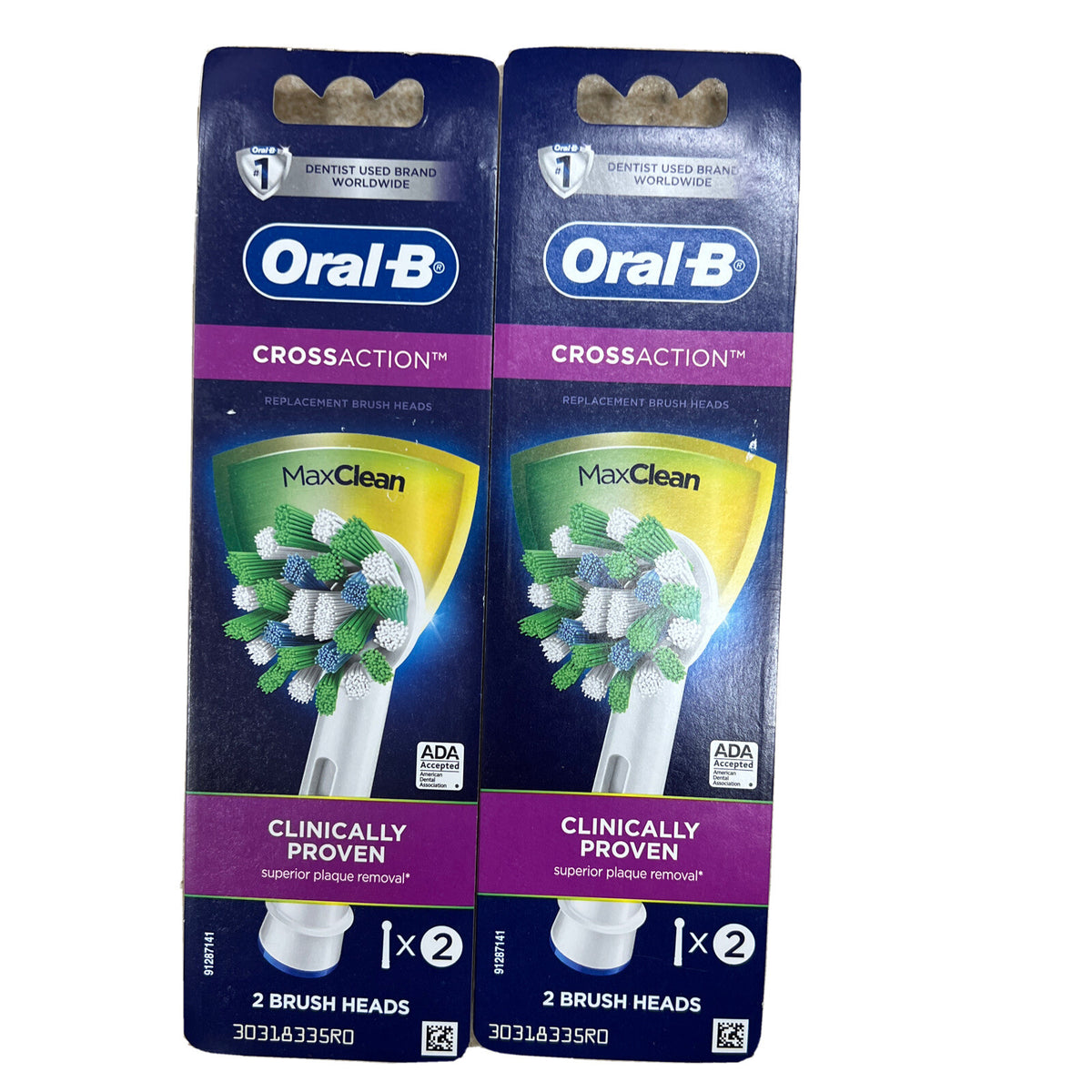 4-Pack Electric Toothbrush Replacement Heads for CrossAction Oral-B